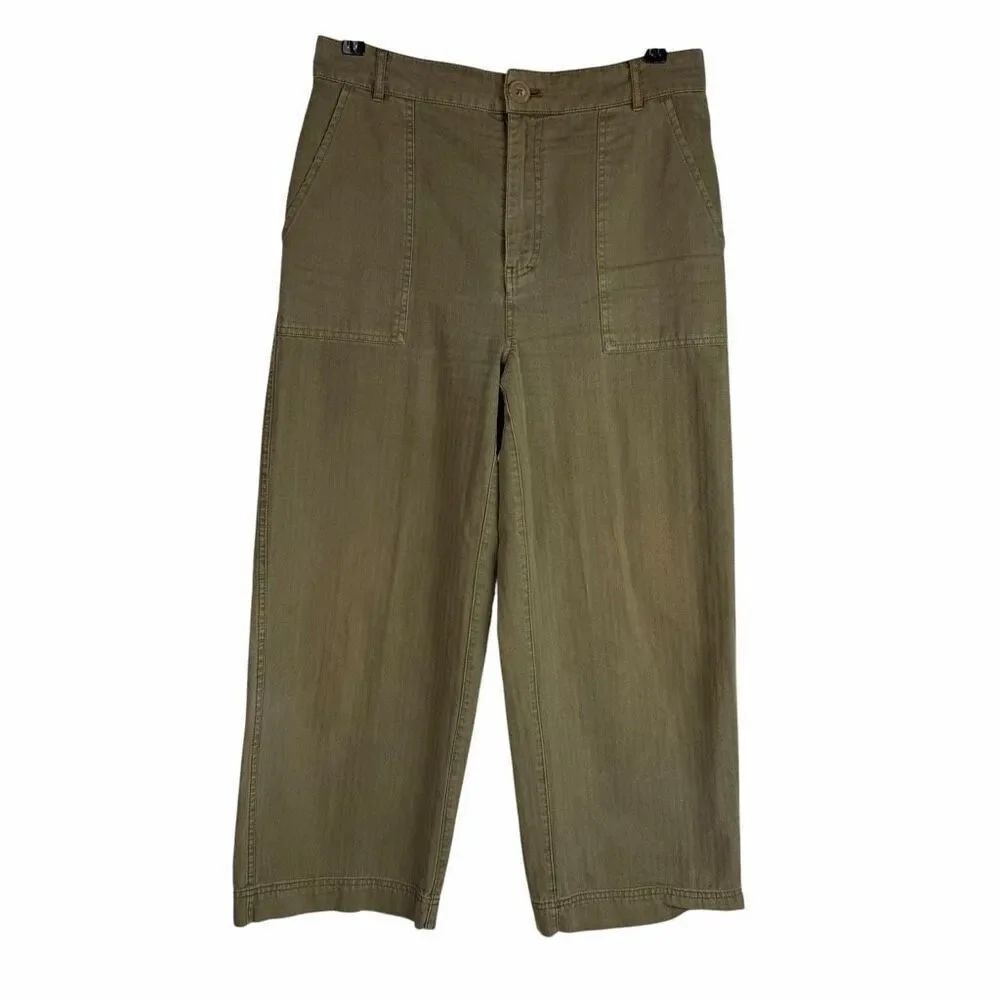 Free People Size 4 Sunday Skies High Rise Olive Green Pants